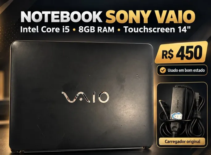 Notebook Sony VAIO i5 8GB Touchscreen + Caddy SATA
