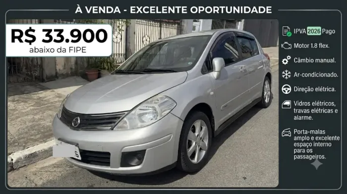 Nissan Tiida S 1.8/1.8 Flex 16V Mec. 2012