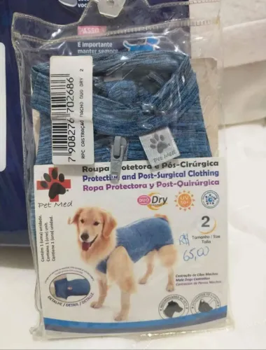 Roupa Protetora pós-cirúrgica cães macho