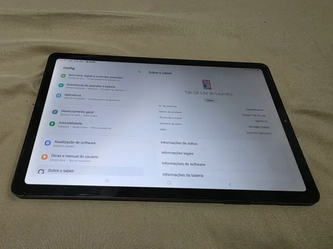 tablet samsung galaxy tab s6 lite sm-p615 4g wifi tela 10.4 polegadas