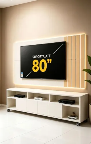 Painel e rack em mdf mdf