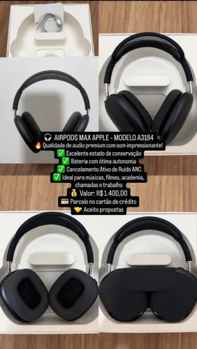 AIRPODS MAX APPLE - MODELO A3184