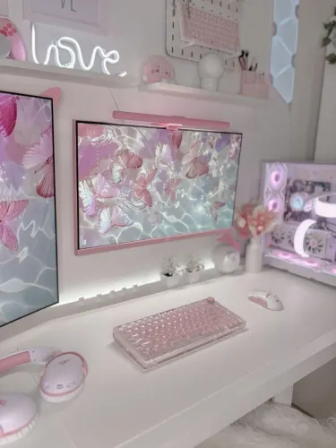 Teclado Mecânico KiiBOOM Phantom 81 V3 RGB Transparente - NOVO (Setup Aesthetic)