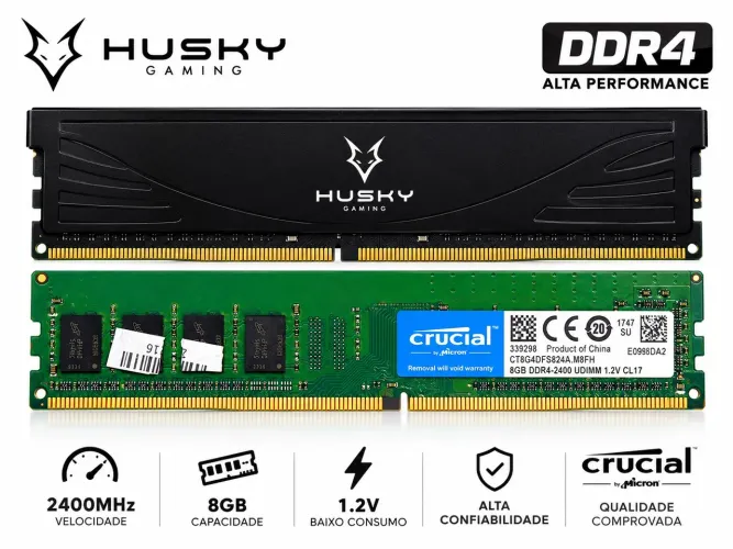 16GB (2x8GB) Memória RAM DDR4 2400Mhz