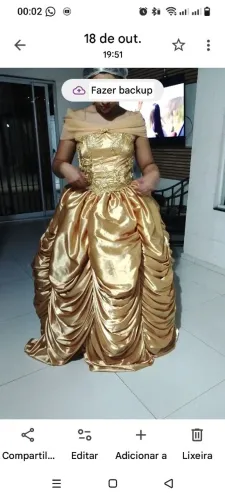 VENDO UM VESTIDO DO TEMA A BELA E A FERA