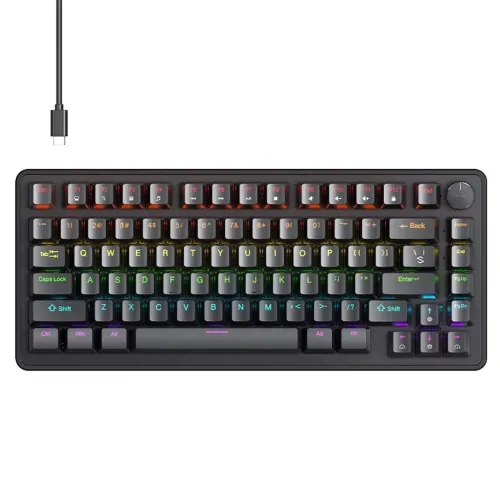 Teclado Mecânico APAYADO K82 75% Hot-Swap RGB