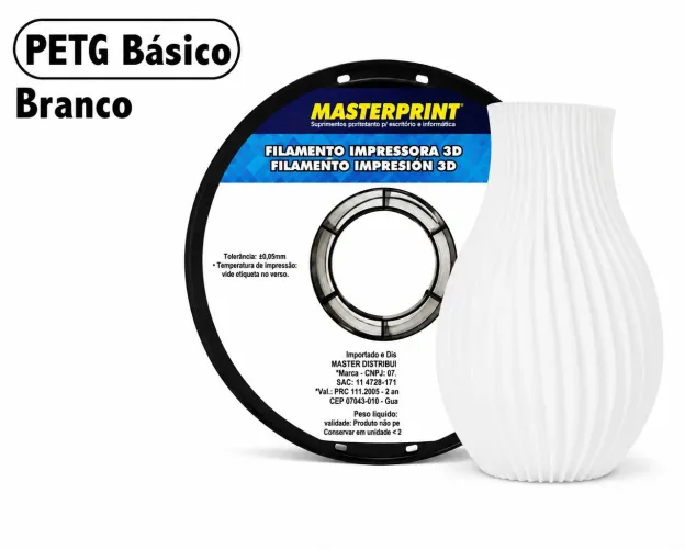 FILAMENTO PARA IMPRESSÃO 3D - PETG BRANCO