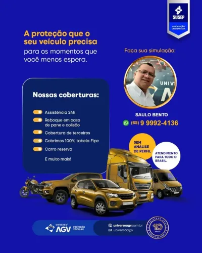 Proteção Veicular Completa - Universo AGV - Sem Burocracia!