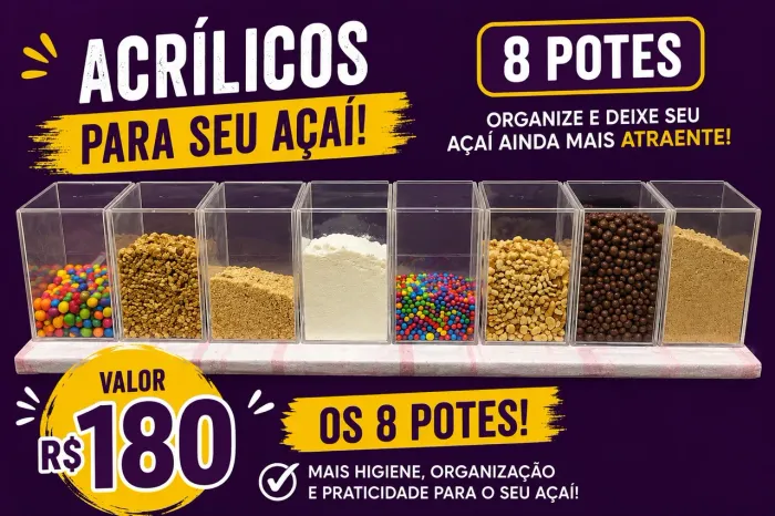Acrílicos para açaí 