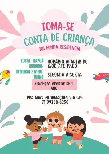Tomasse conta de criança 