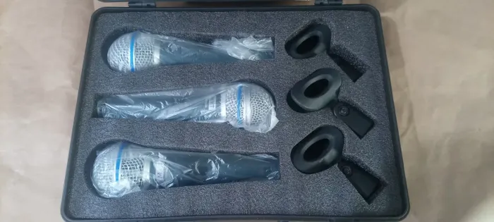 Kit Com 3 Microfones c/ Estojo
