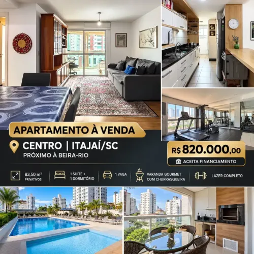 apartamento centro de Itajaí próximo a beira rio