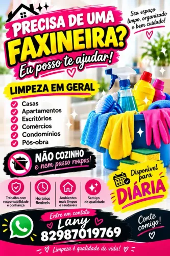 Precisa de uma faxineira 