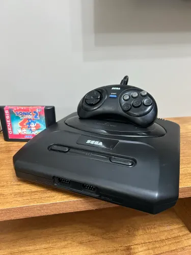 Mega Driver 3 com 30 jogos na memória + Sonic 2 Original + Controle