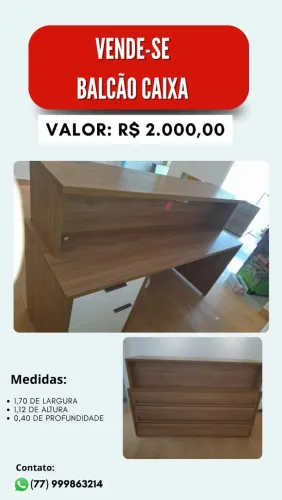 Vende-se Balcão caixa para loja, escritório ou clínica