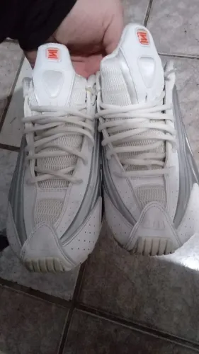 Nike Shox 4 Molas Branco Prata Original Impecável Pouco Uso