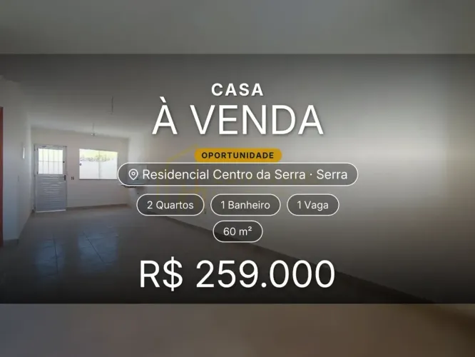Linda Casa com 2 Quartos no Residencial Centro da Serra - Ideal para Você