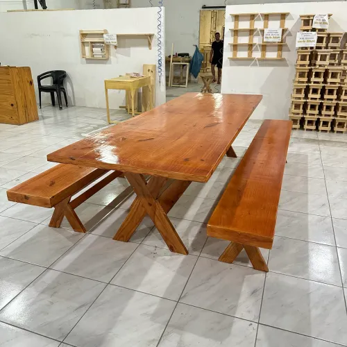 Mesa 3,00 x 1,00 Madeira Maciça