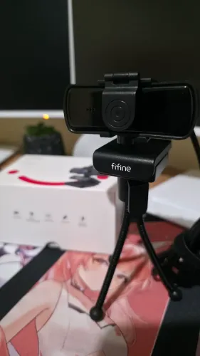 Webcam FIFINE K420 2K 1440p com Microfone + Tripé