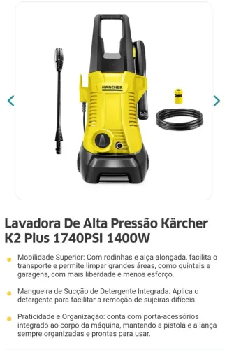 LAVADORA DE ALTA PRESSÃO KARCHER - 127V