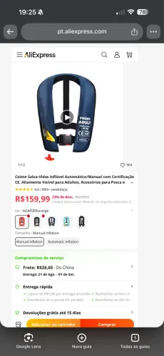 Colete salva vidas (par)