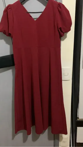 Vestido de festa marsala liso