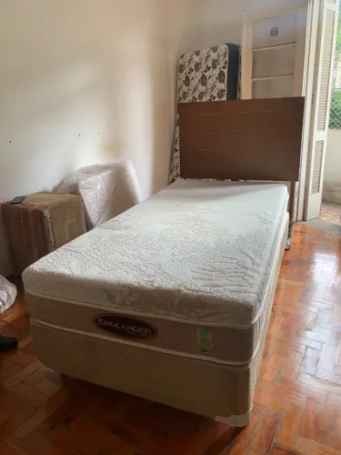 Cama Box de Solteiro Completa Englander + Cabeceira de Madeira