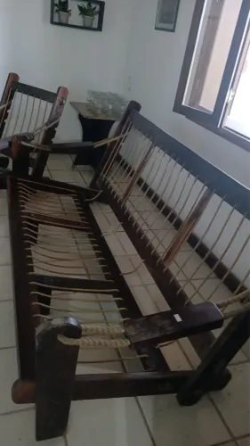 Sofá 3 lugares e 2 poltronas antiga Casa Finland (anos 70)