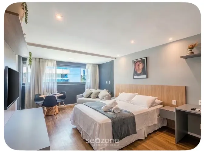 Studio frente ao Mar Mobiliado (Art studio Spaces Armacao)