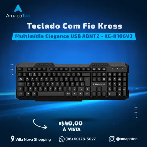 TECLADO KROSS PRETO