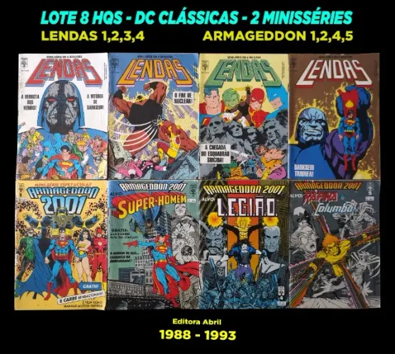 LOTE HQ LENDAS N 1,2,3,4 + HQ ARMAGEDDON 1,2,4,5 2 - EDITORA ABRIL - John Byrne