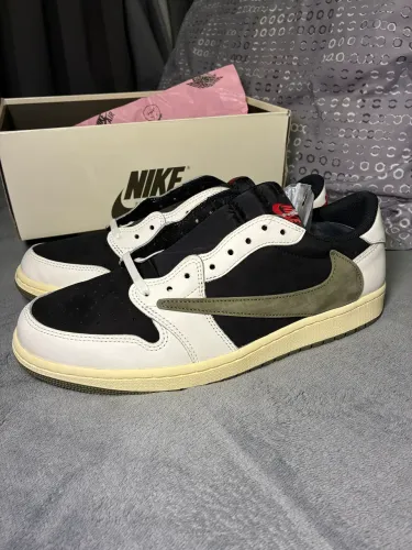 Travis Scort Air Jordan 1 nike olive green novo tamanho 46