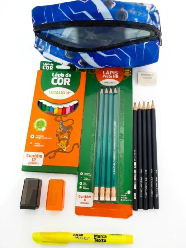 Kit Escolar Completo com Estojo