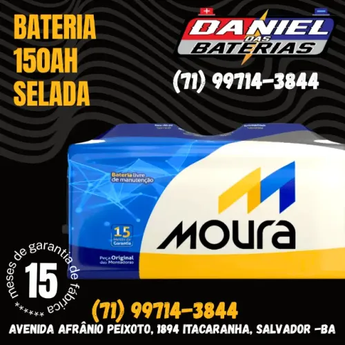 Bateria Moura 150ah, em Salvador, Bahia
