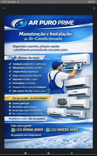 Fazemos instalação e manutenção em ar condicionado
