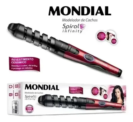 Modelador para cachos Mondial em espiral