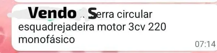 Serra circular esquadrejadeira 3cv monofasico
