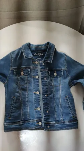 jaqueta infantil jeans cat e jack - unissex - 10 -12 anos