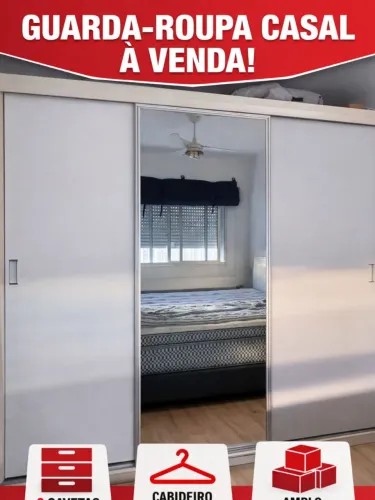 Guarda-roupa Casal ideal para quem busca organização, espaço e elegância no quarto!