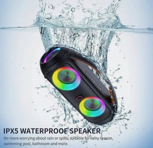 Alto-falante Bluetooth JYX D16-T, Boombox Portátil À Prova D'água, Subwoofers Duplos 20W,
