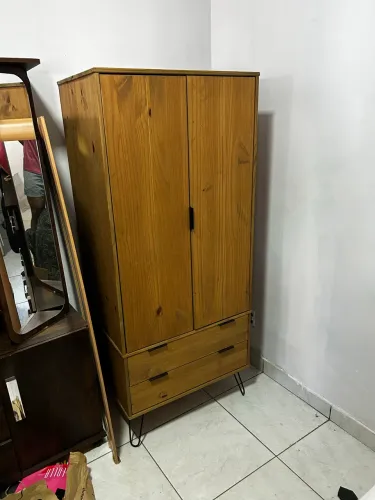 Guarda-roupa roupeiro armário de madeira maciça