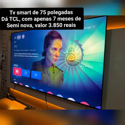 Tv smart de 75 polegadas semi nova