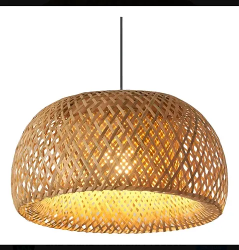 Lustre pendente de bambu - Rústico e moderno