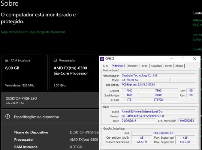 Computador FX6300 + 8GB + GTX 650+ Corsair CX430