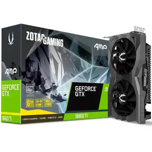 Placa de Vídeo GTX 1660 Ti Zotac NVIDIA GeForce AMP 6GB, GDDR6