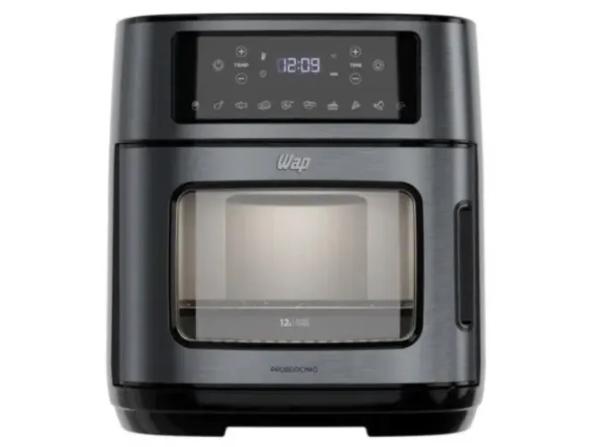 Fritadeira Elétrica WAP AirFry Oven Digital Black Inox 12L 110V
