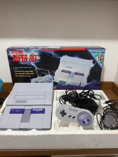 Super Nintendo na Caixa - TODO ORIGINAL!