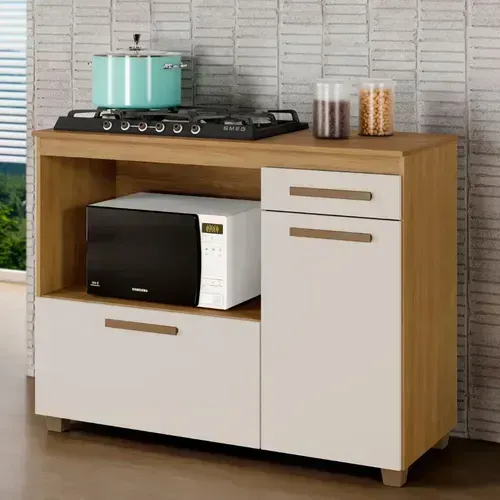 Balcão para cooktop cronus com opção pra 4 ou 5 bocas - pode colocar o botijão na porta
