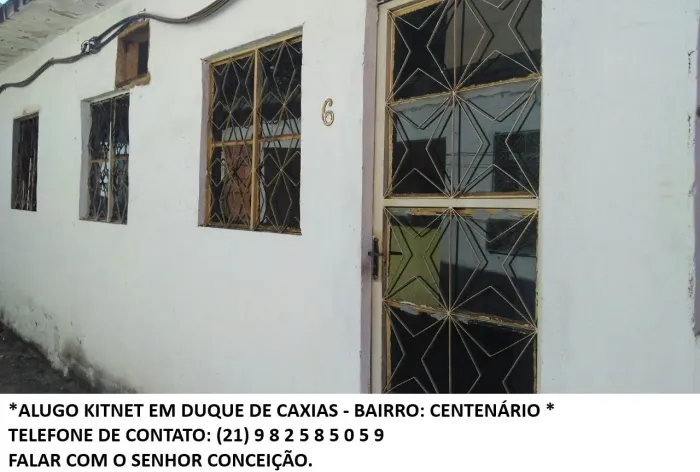 Alugo Kitnet em Duque de Caxias - Bairro: Centenário - 450 reais