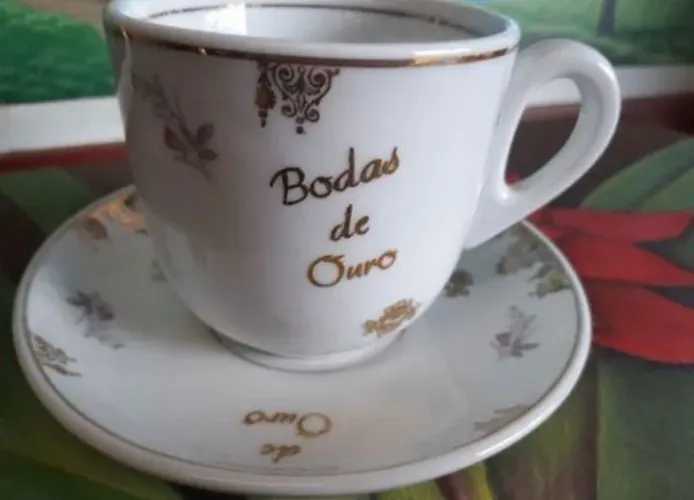 xicara bodas de ouro antiga schmidt